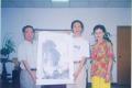 1998年在台北与台北师范学院校长欧用生博士、画家简淑  